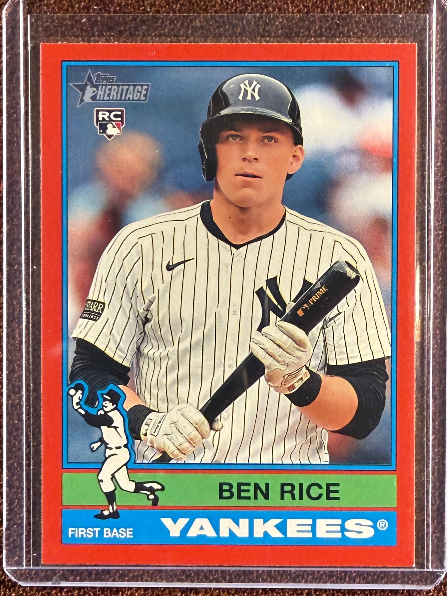 Ben Rice - 2025 Topps Heritage - Rookie Red Border Short Print - Yankees