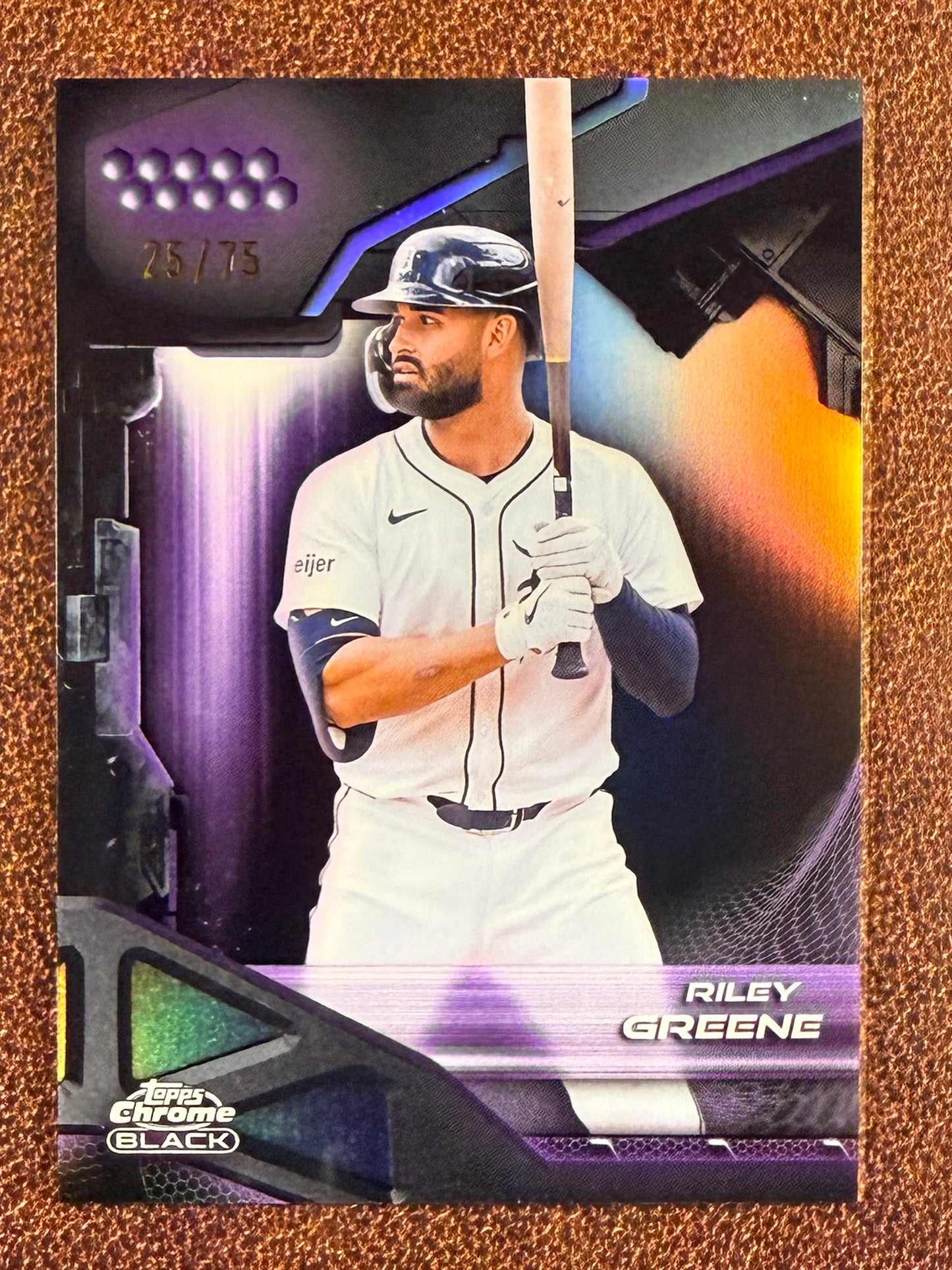 Riley Greene - 2026 Topps Chrome Black - PURPLE /75 - Tigers
