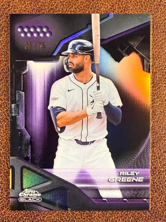 Riley Greene - 2026 Topps Chrome Black - PURPLE /75 - Tigers