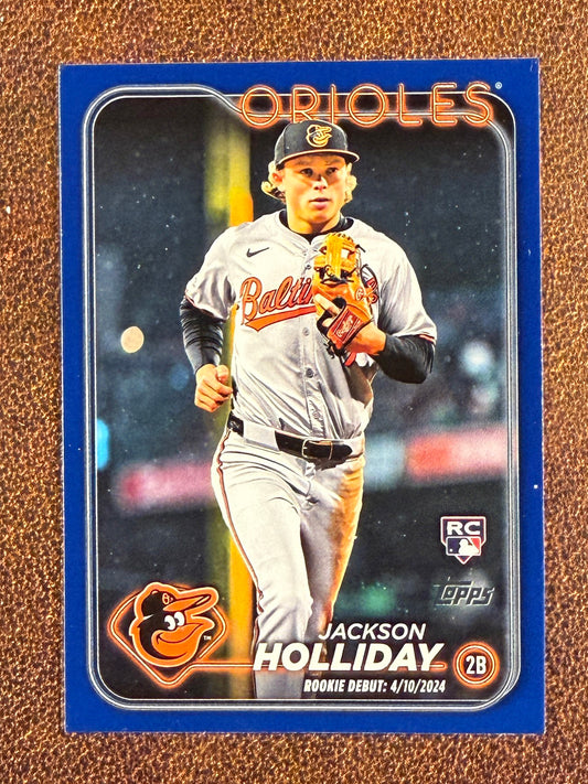 Jackson Holliday - 2024 Topps Update - Rookie Retail Blue - Orioles (*Right middle border white mark*)
