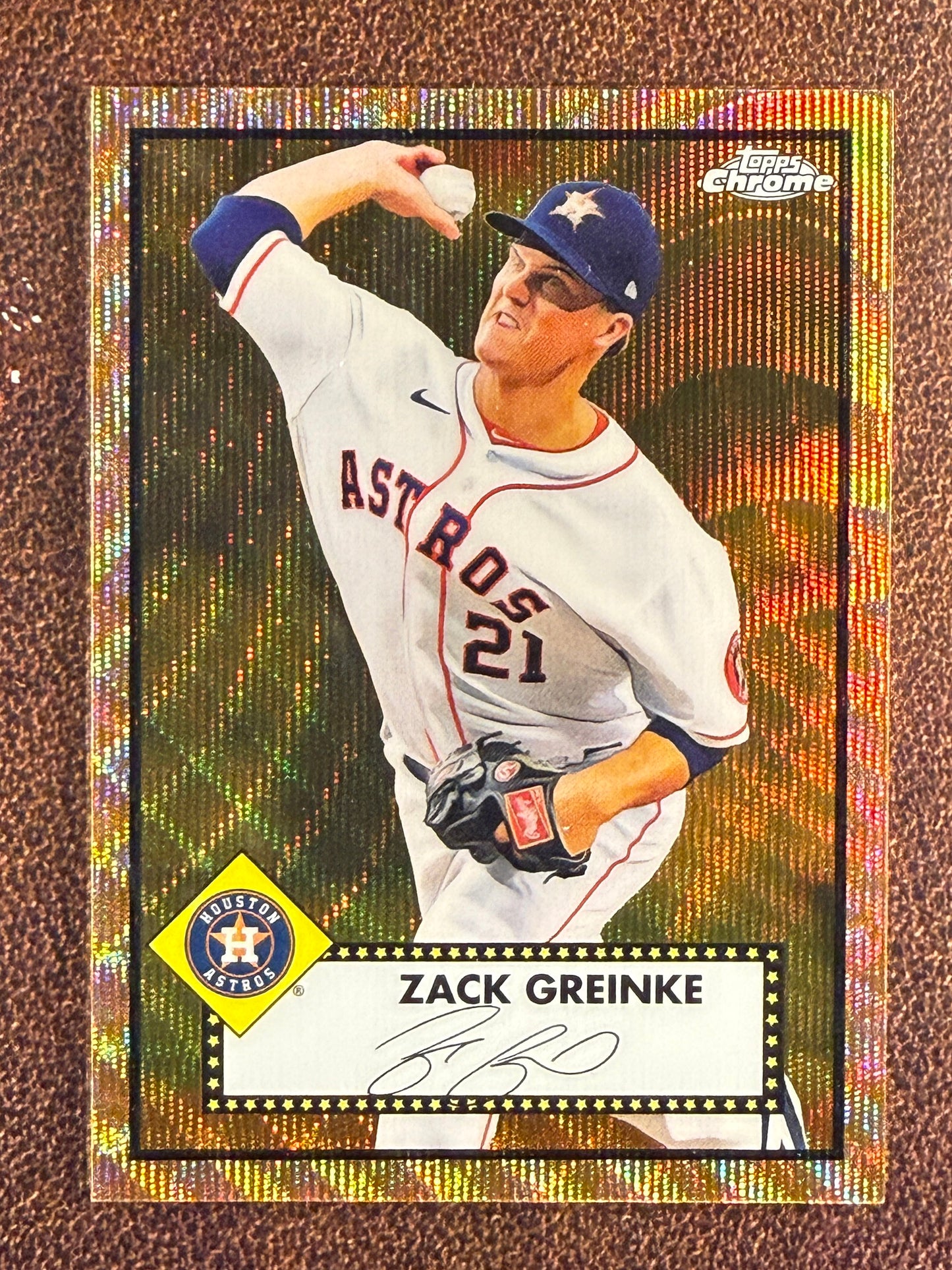 Zack Greinke - 2022 Topps Chrome Platinum - GOLD Wave Refractor /50 - Astros