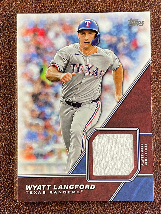 Wyatt Langford - 2026 Topps Series 1 - Major League Material RELIC (*whiting*)  - Rangers