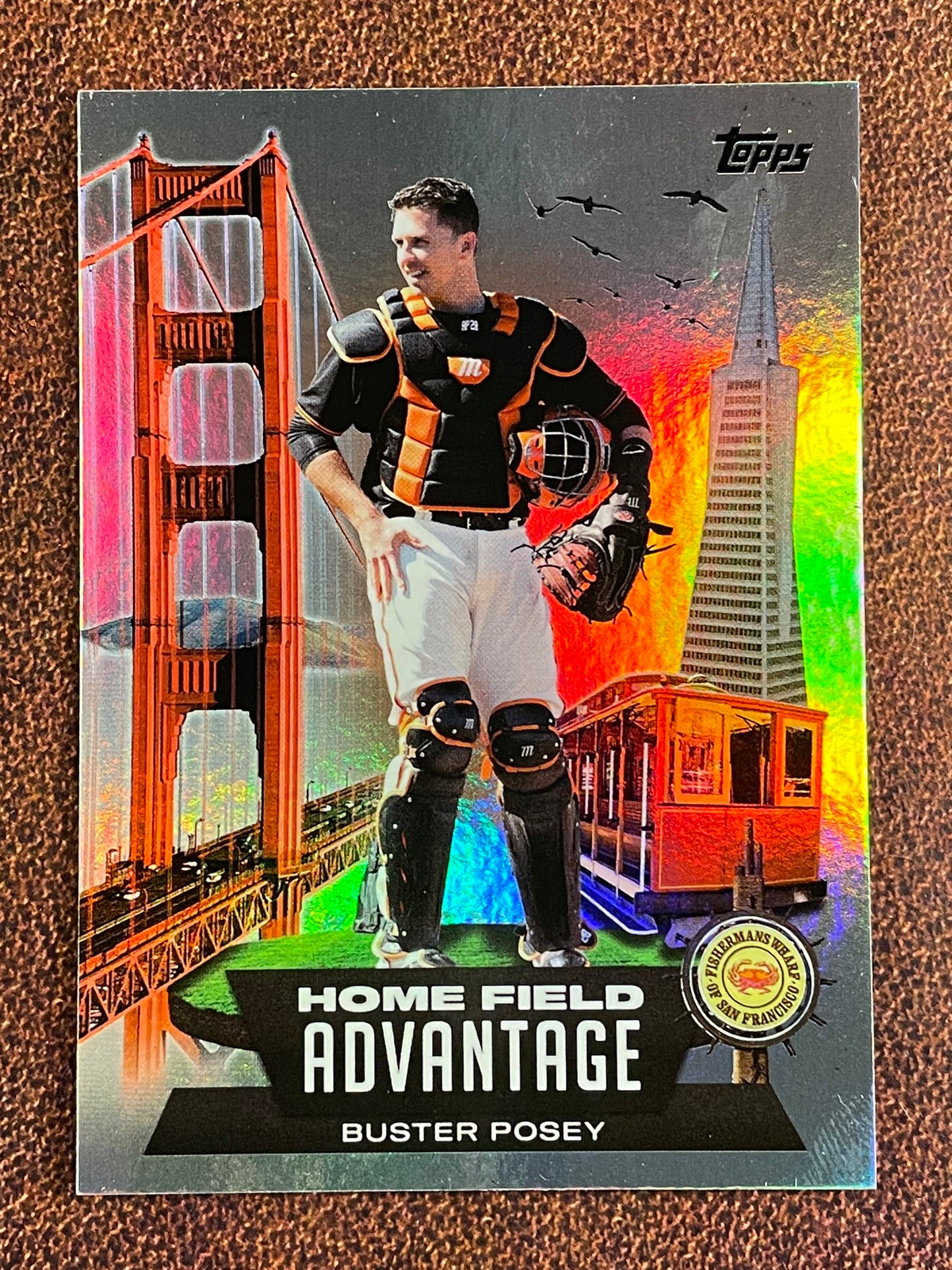 Buster Posey - 2022 Topps Series 1 - Home Field Advantage (*Surface Indent*) - Giants