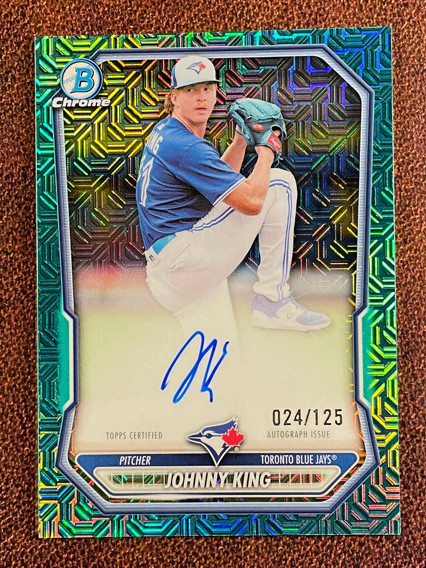 Johnny King - 2026 Bowman - AQUA MOJO AUTO /125 - Blue Jays