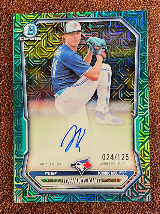 Johnny King - 2026 Bowman - AQUA MOJO AUTO /125 - Blue Jays