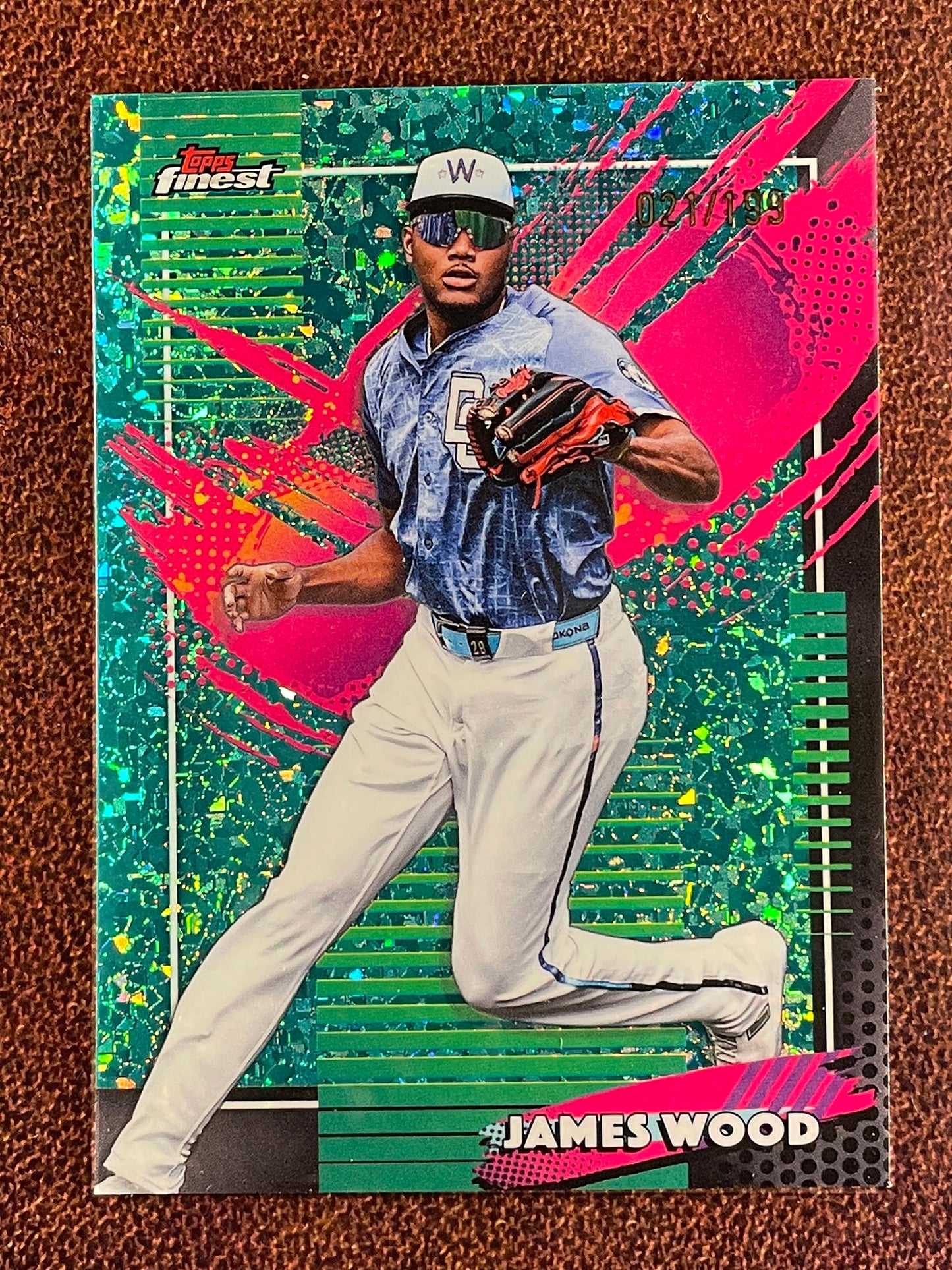 James Wood - 2026 Topps Finest - AQUA Rare Mini Diamond /199 - Nationals