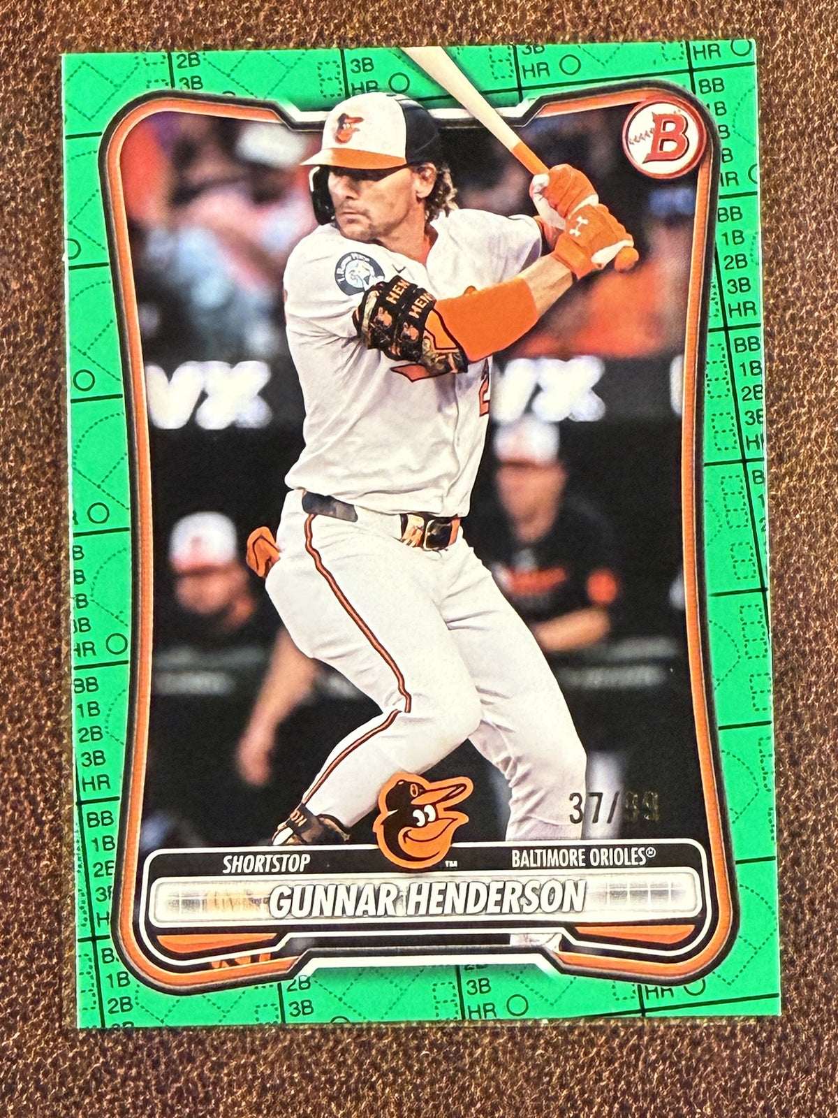 Gunnar Henderson - 2026 Bowman - GREEN Pattern /99 - Orioles