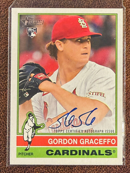 Gordon Graceffo - 2025 Topps Heritage - Real One Rookie AUTO - Cardinals