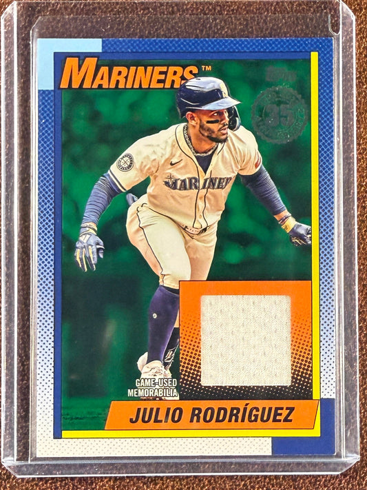 Julio Rodriguez - 2025 Topps Update - Green RELIC /99 - Mariners