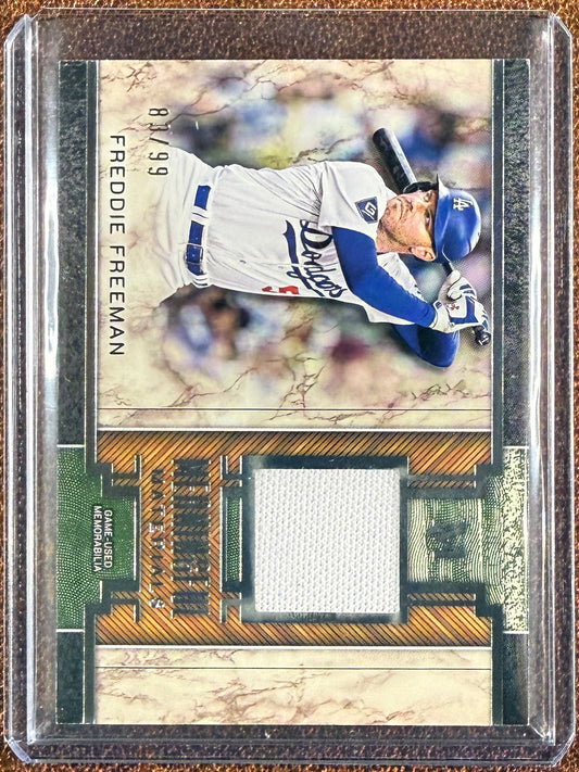 Freddie Freeman - 2025 Topps Museum Club - Meaningful Material RELIC /99 (*1 Corner Whiting**) - Dodgers