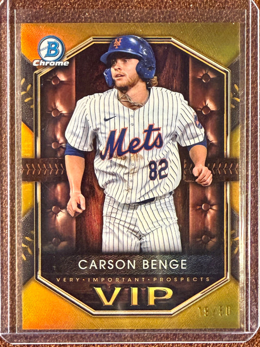 Carson Benge - 2025 Bowman - GOLD Refractor /50 - Mets