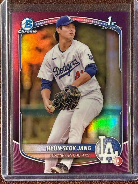 Hyun Seok Jang - 2025 Bowman Chrome - 1st Bowman FUCHSIA Refractor /199 - Dodgers