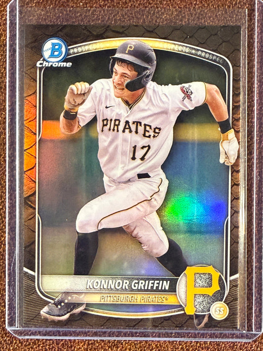Konnor Griffin - 2025 Bowman Chrome - Reptilian Refractor - Pirates