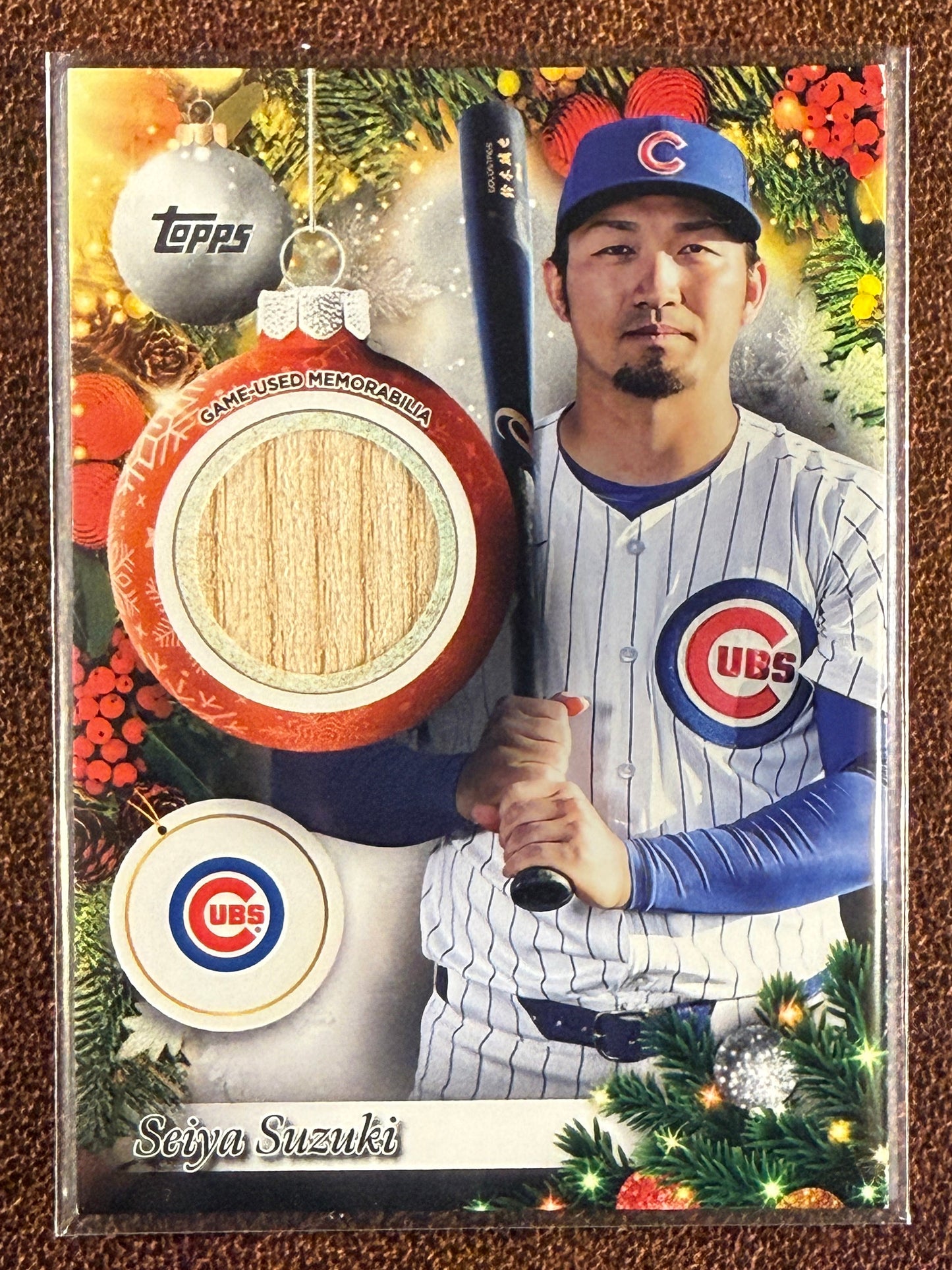Seiya Suzuki - 2025 Topps Holiday - Game-Used RELIC - Cubs
