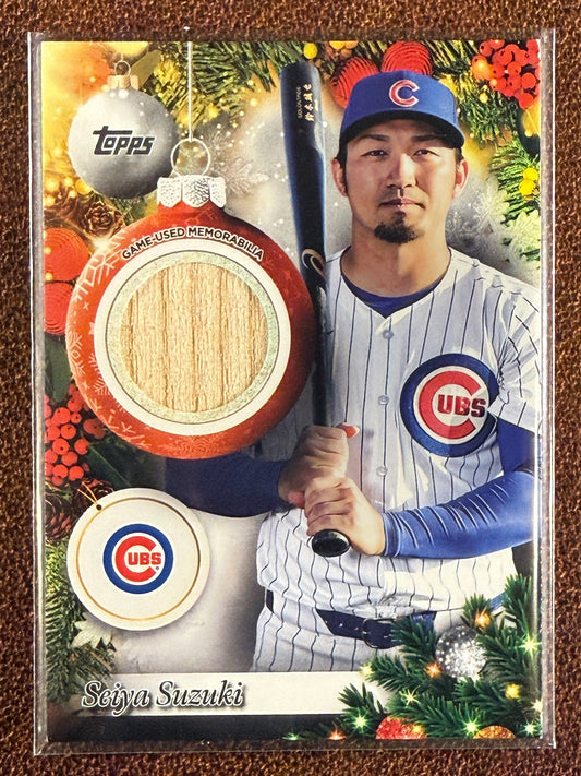 Seiya Suzuki - 2025 Topps Holiday - Game-Used RELIC - Cubs