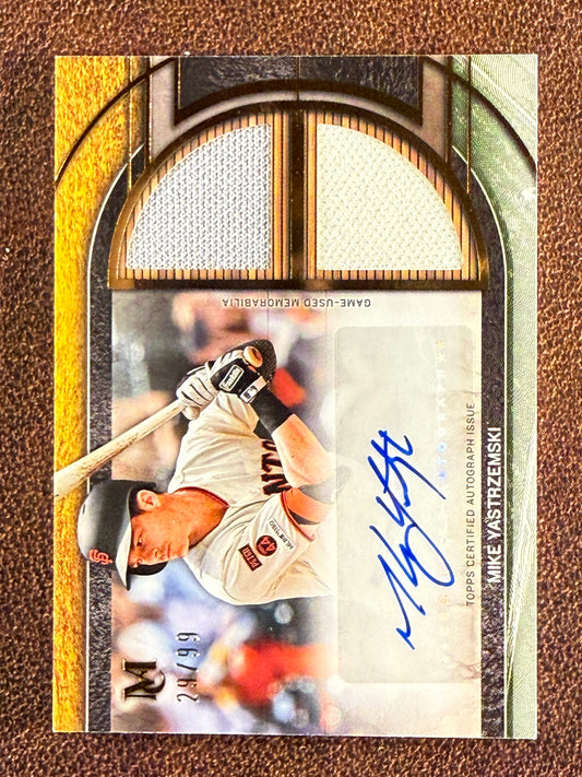Mike Yastrzemski - 2025 Topps Museum Collection - Signature Swatches Dual RELIC /99 - Giants