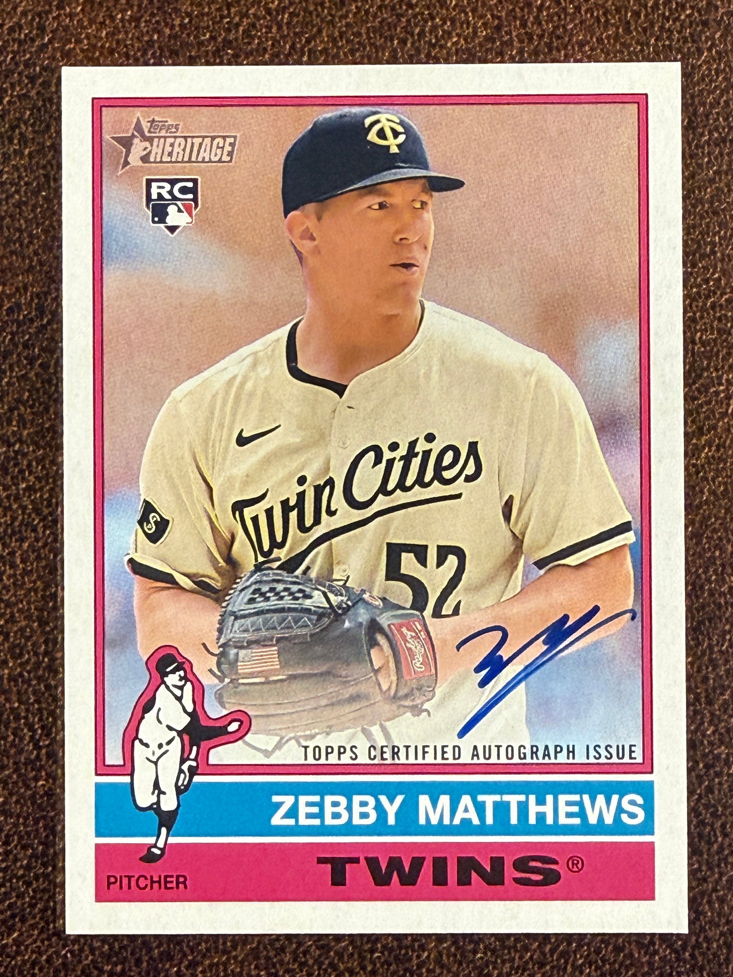 Zebby Matthews - 2025 Topps Heritage - Rookie Real One AUTO - Twins