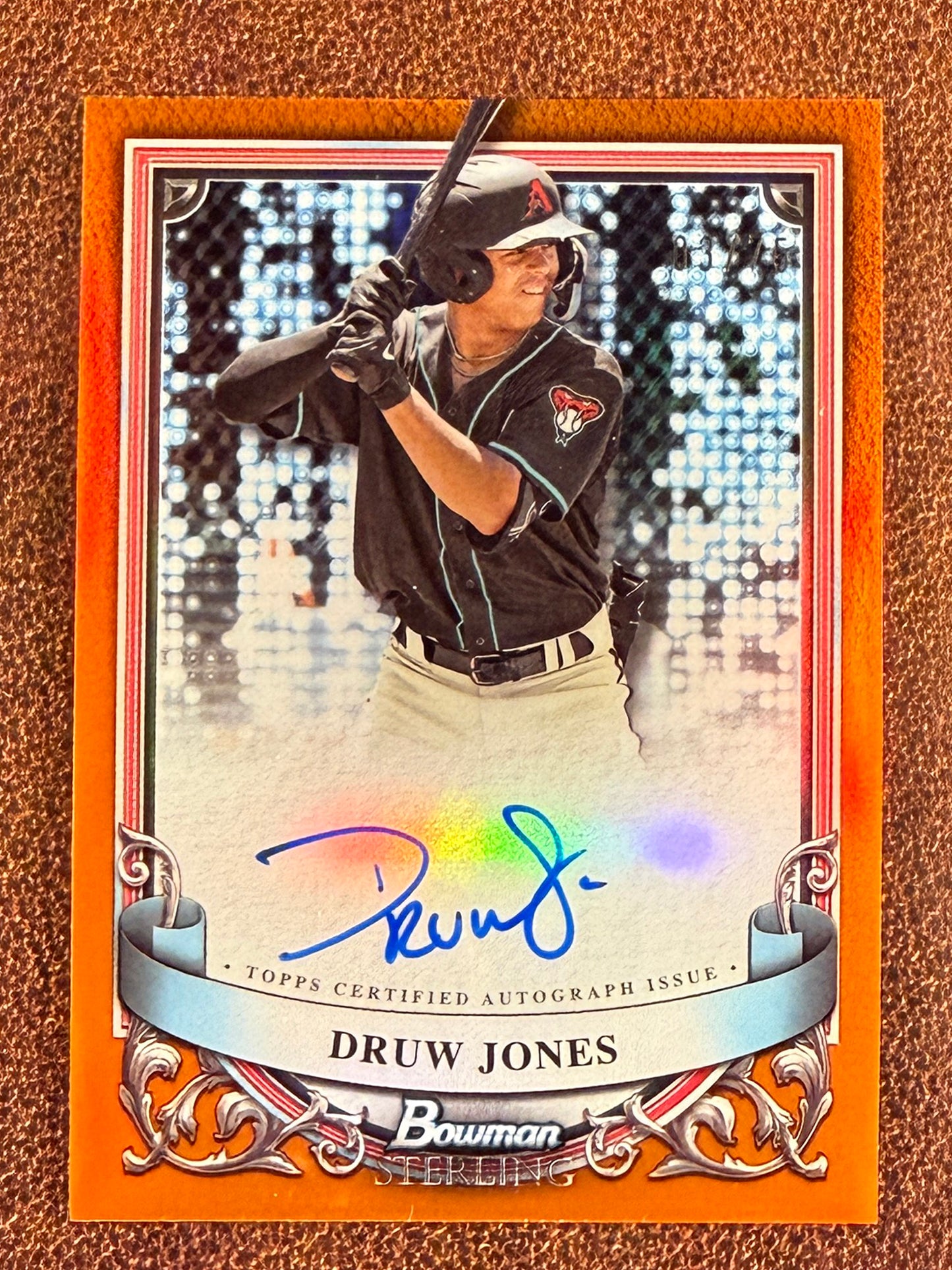 Druw Jones - 2024 Bowman Sterling - ORANGE AUTO /75 - Diamondbacks
