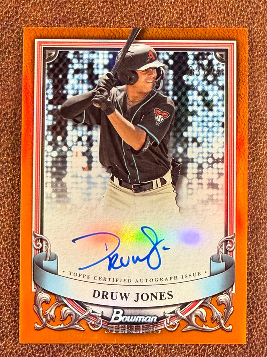 Druw Jones - 2024 Bowman Sterling - ORANGE AUTO /75 - Diamondbacks