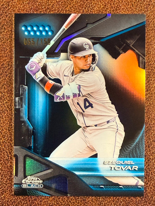 Ezequiel Tovar - 2026 Topps Chrome Black - BLUE /150 - Rockies