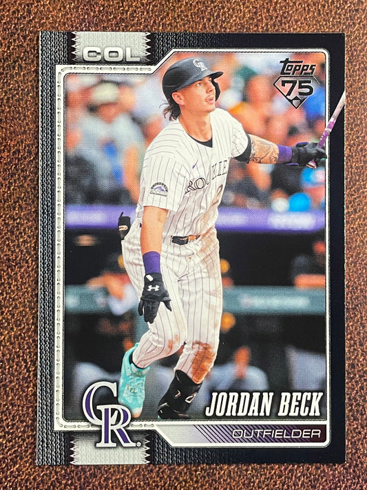 Jordan Beck - 2026 Topps Series 1 - BLACK /10 - Rockies