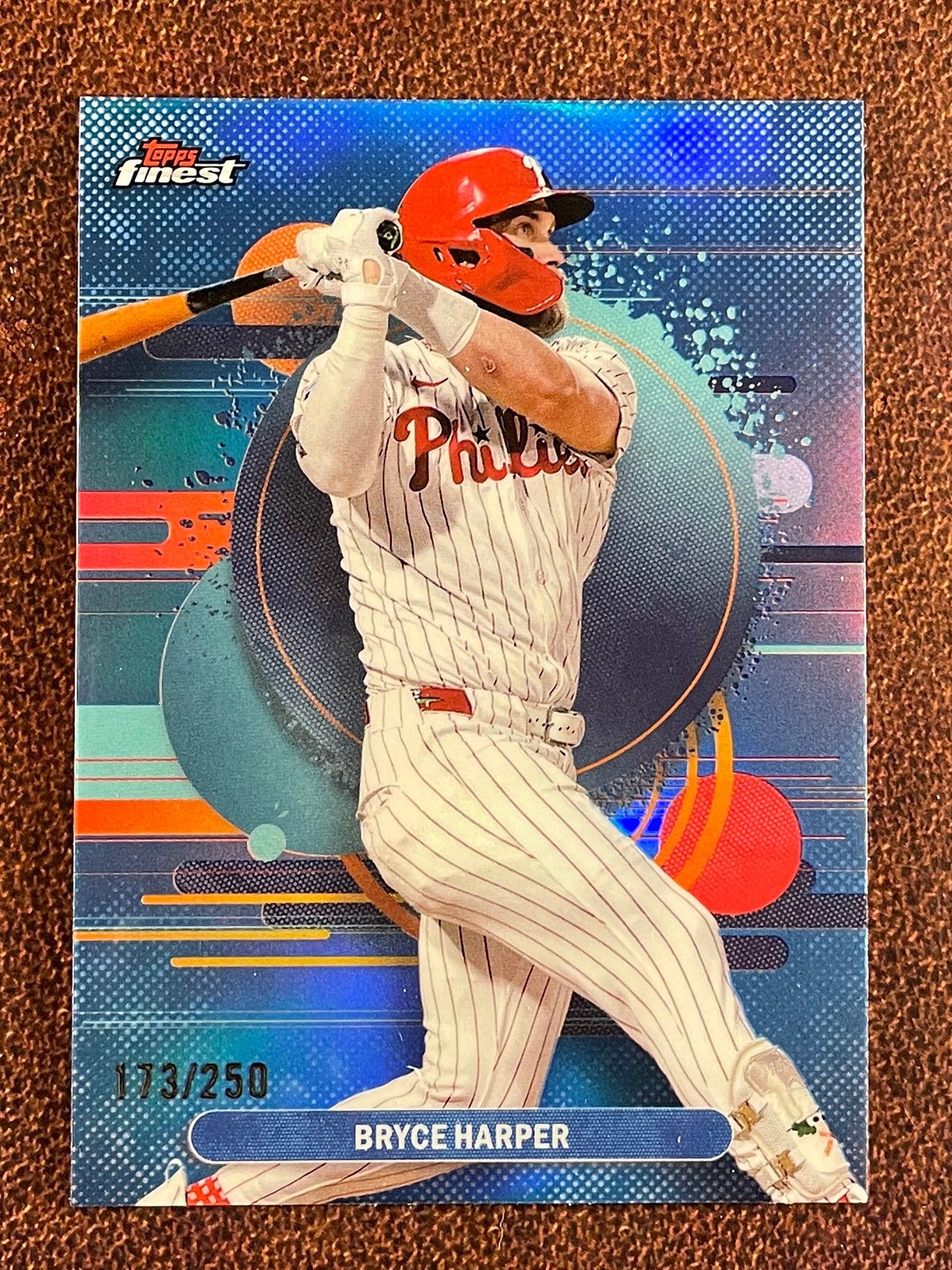 Bryce Harper - 2025 Topps Finest - SKY BLUE Uncommon Refractor /250 - Phillies