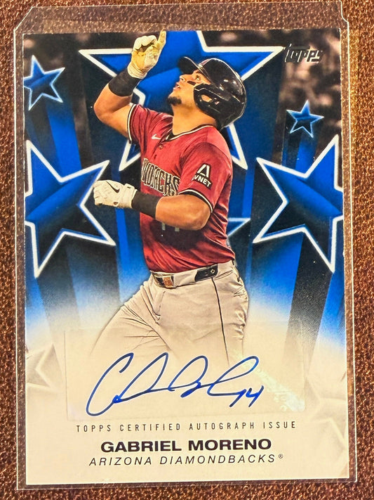Gabriel Moreno - 2025 Topps Series 1 - Baseball Stars Blue AUTO /150 - Diamondbacks