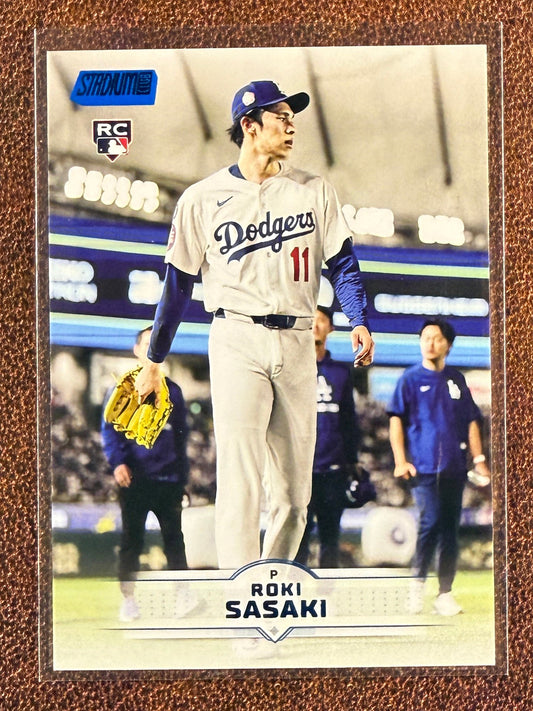 Roki Sasaki - 2025 Topps Stadium Club - Hobby Exclusive Blue Foil - Dodgers