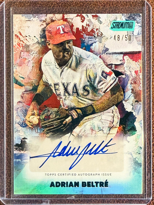 Adrian Beltre - 2025 Topps Stadium Club - Abstract AUTO /50 - Rangers