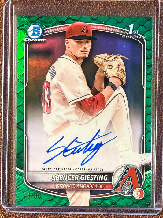 Spencer Giesting - 2025 Bowman Chrome - 1st Bowman Reptilian /99 - Diamondbacks