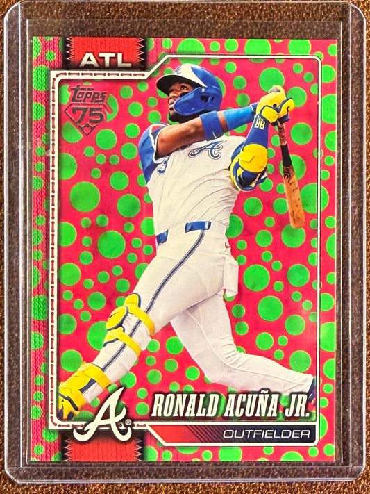 Ronald Acuna Jr - 2026 Topps Series 1 - Green/Pink Dots - Braves