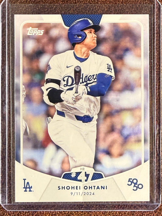 Shohei Ohtani - 2024 Topps 50/50 - HR #47 Base - Dodgers