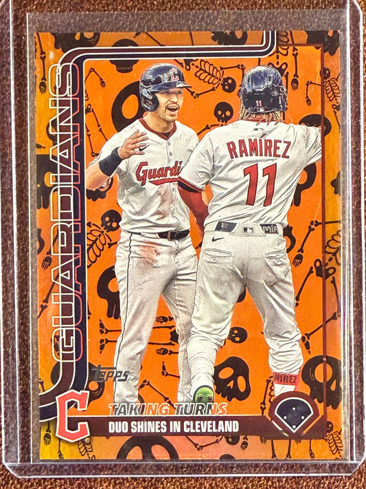 Steven Kwan/Jose Ramirez - 2025 Topps Update - Skeleton Foil /50 - Guardians