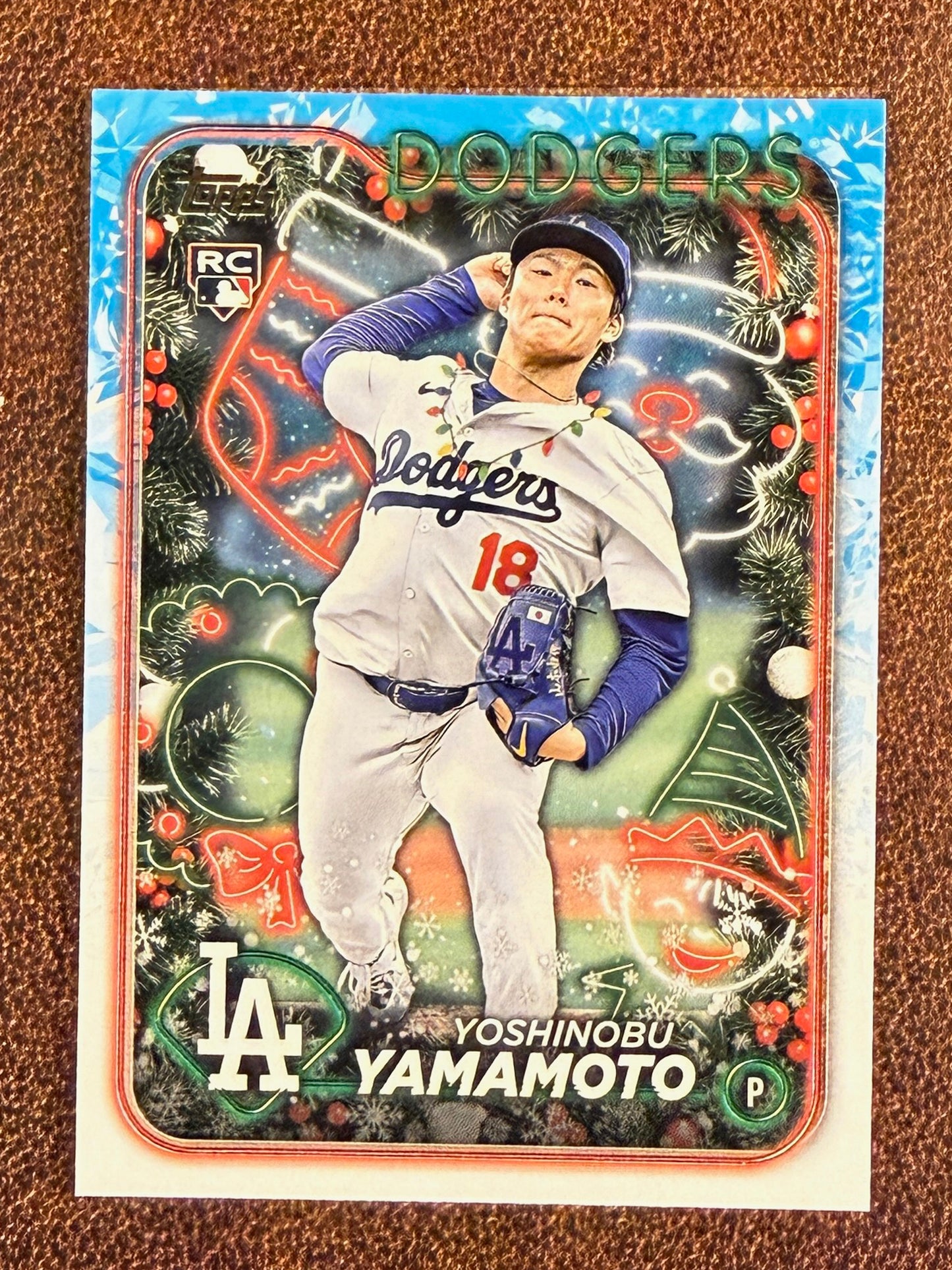 Yoshinobu Yamamoto - 2024 Topps Holiday - Rookie Holiday Lights Necklace - Dodgers