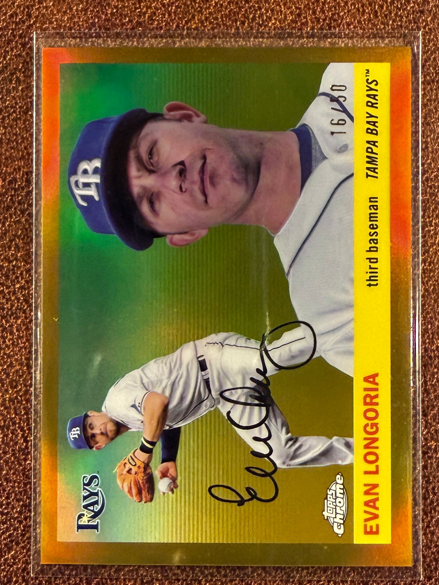 Evan Longoria - 2025 Topps Chrome Platinum - GOLD Refractor /50 - Rays