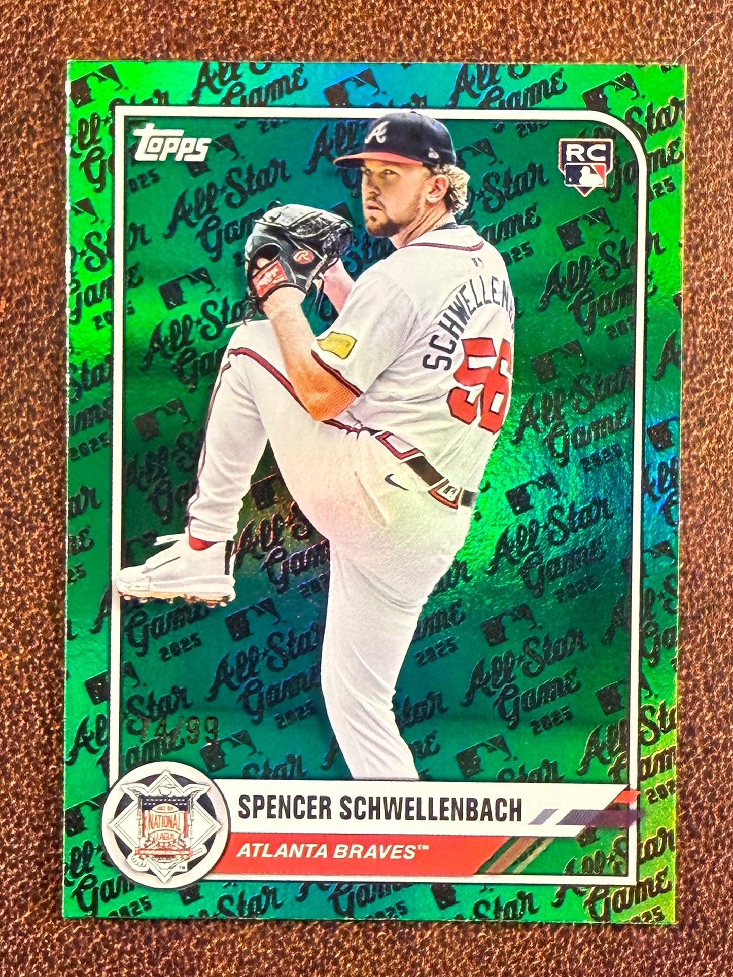 Spencer Schwellenbach - 2025 Topps All Star - Rookie GREEN /99 - Braves