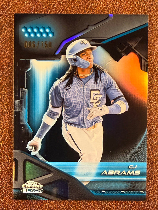 CJ Abrams - 2026 Topps Chrome Black - BLUE /150 - Nationals