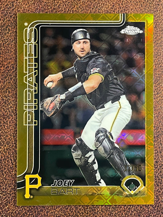 Joey Bart - 2025 Topps Chrome - GOLD Logofractor /50 - Pirates