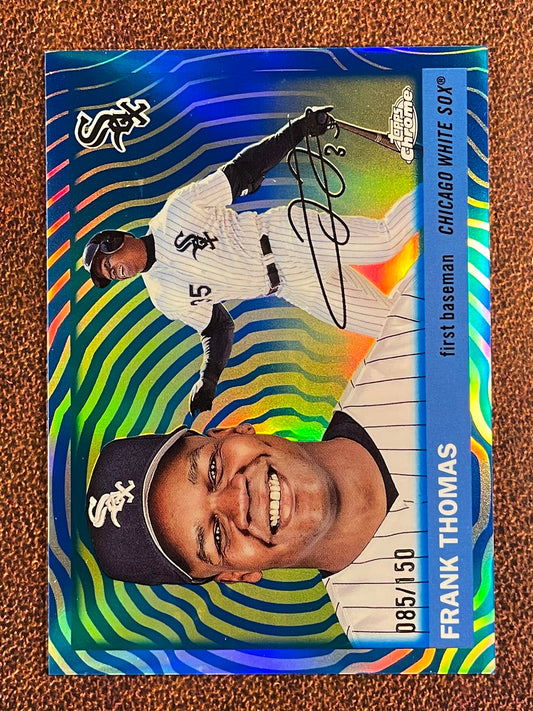 Frank Thomas - 2025 Topps Chrome Platinum - BLUE Vibrations Refractor /150 - White Sox