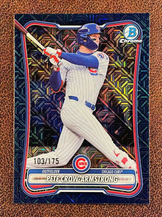 Pete Crow Armstrong - 2026 Bowman - NAVY MOJO /175 (*Slight Top Edge Issue*) - Cubs