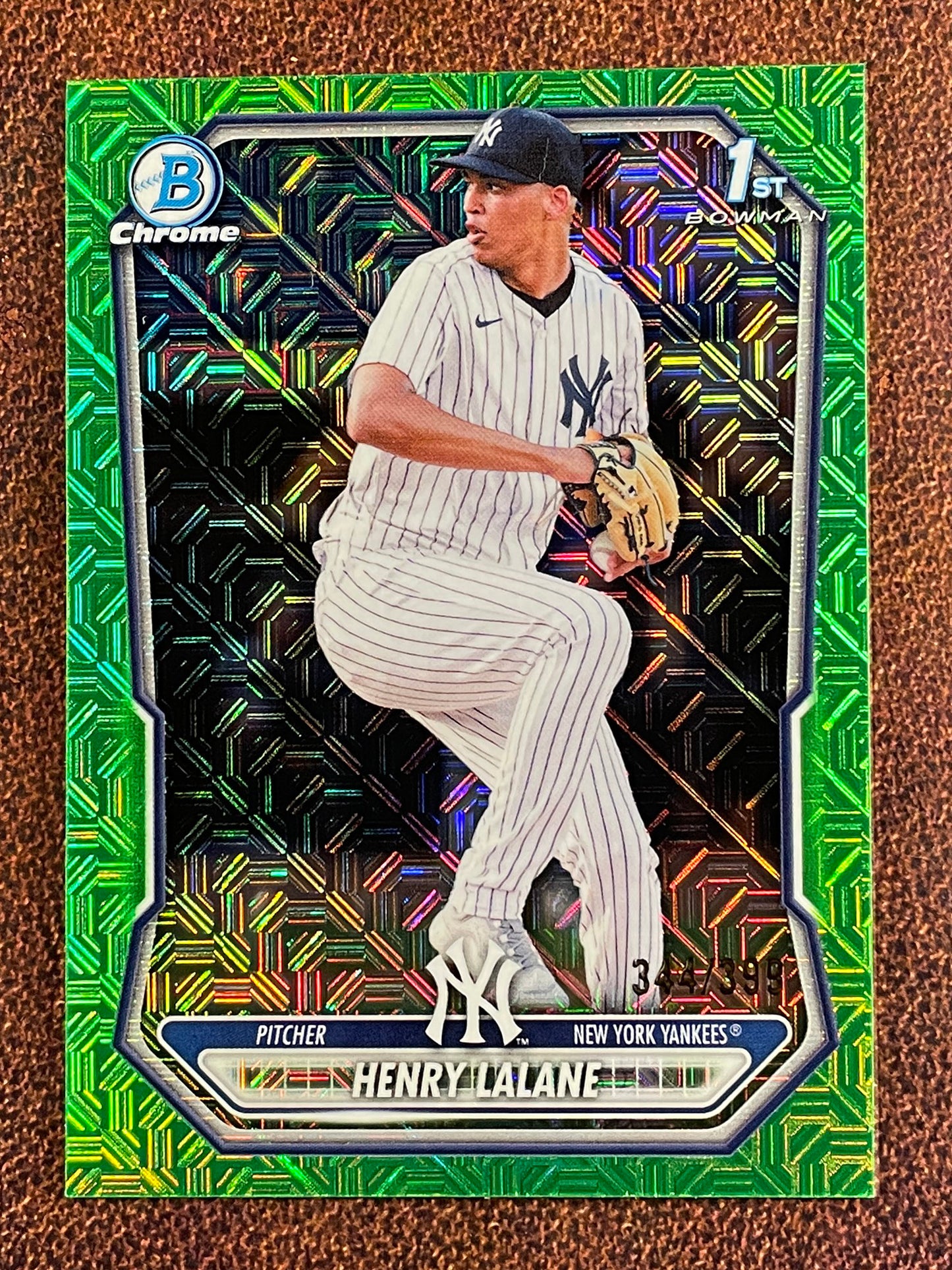 Henry Lalane - 2026 Bowman - NEON GREEN 1st Bowman MOJO /399 - Yankees