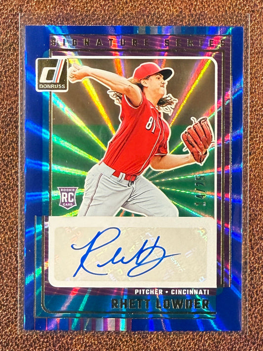 Rhett Lowder - 2025 Panini Donruss - Rookie Signature Series AUTO - Reds