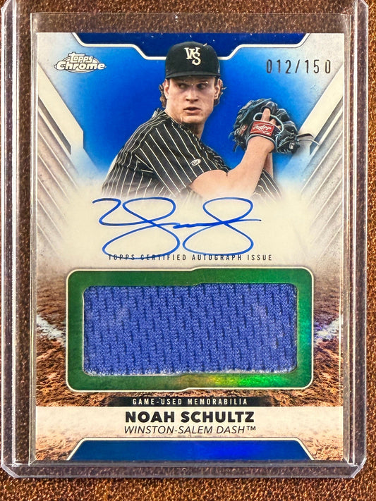 Noah Schultz - 2025 Topps Pro Debut - BLUE Patch AUTO /150 - White Sox