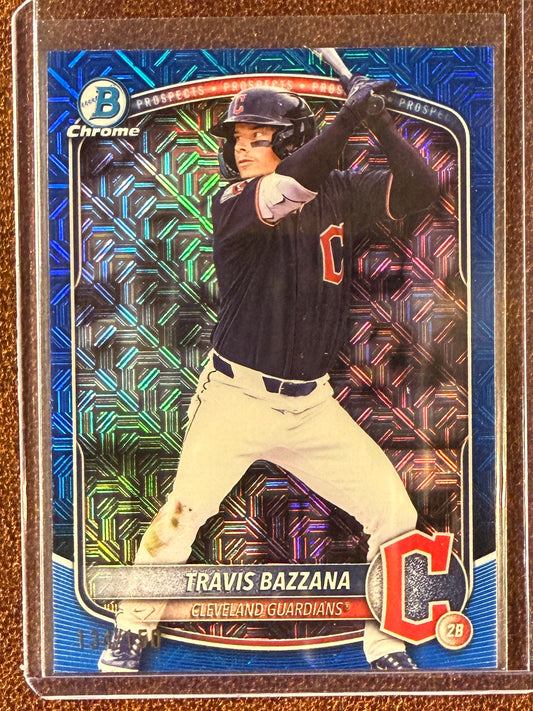 Travis Bazzana - 2025 Bowman Chrome Draft - BLUE Mojo /150 - Guardians
