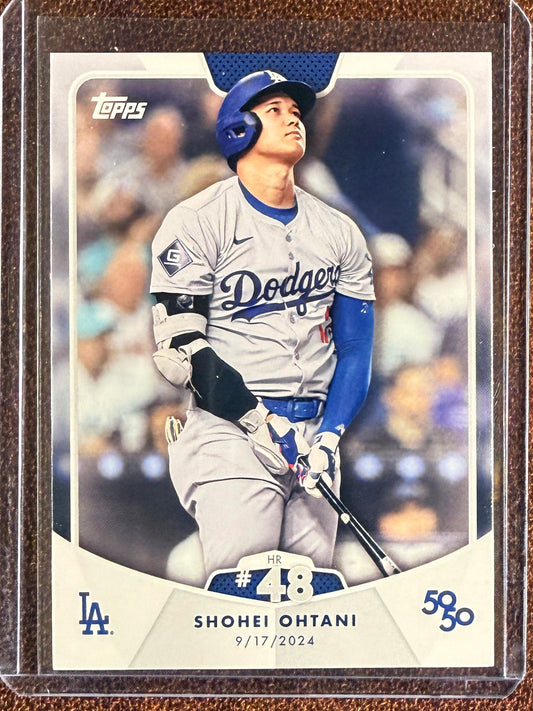 Shohei Ohtani - 2024 Topps 50/50 - HR #48 Base - Dodgers
