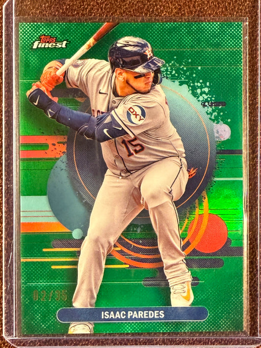 Isaac Paredes - 2025 Topps Finest - GREEN Uncommon /35 - Astros