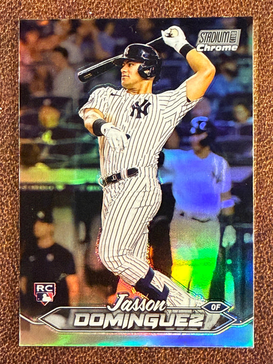Jasson Dominguez - 2024 Topps Stadium Club - Rookie Chrome Refractor - Yankees