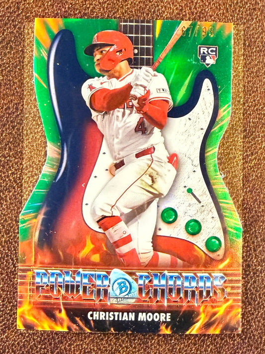 Christian Moore - 2026 Bowman - Rookie GREEN Power Chords /99 - Angels