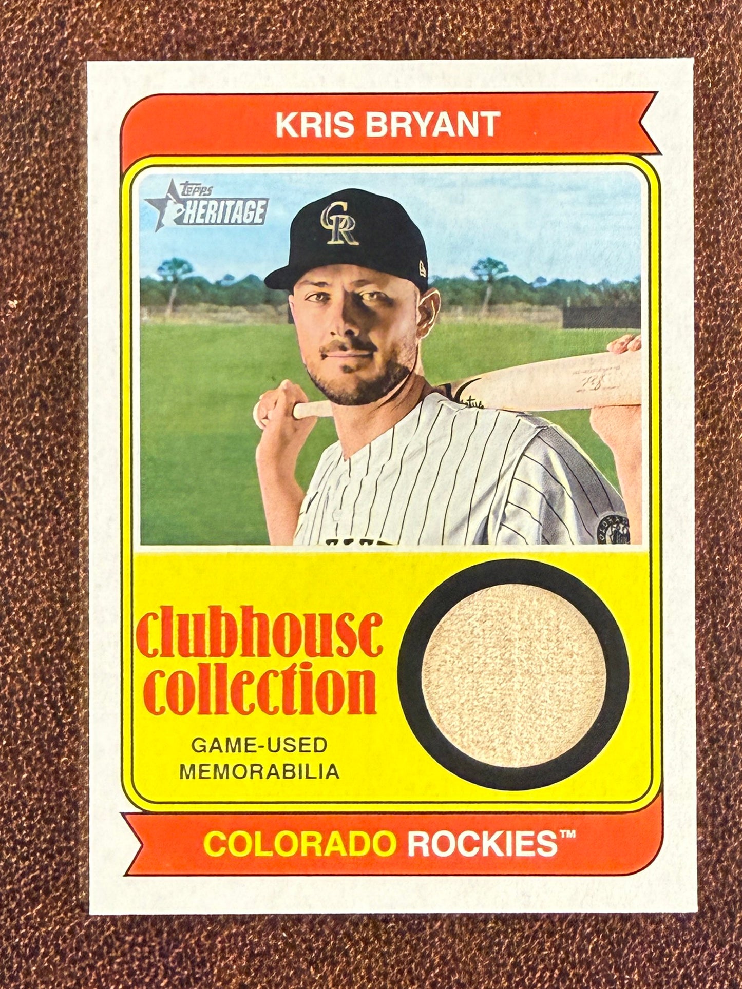 Kris Bryant - 2023 Topps Heritage - Clubhouse Collection RELIC - Rockies