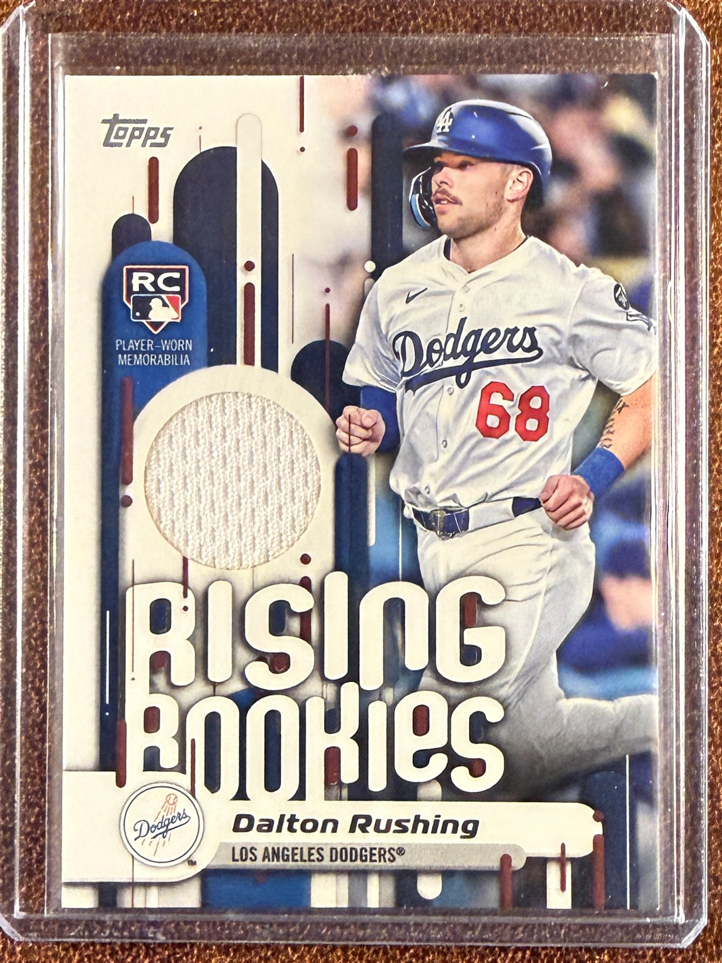 Dalton Rushing - 2025 Topps Update - Rising Rookies RELIC (*Corner Whiting*) - Dodgers